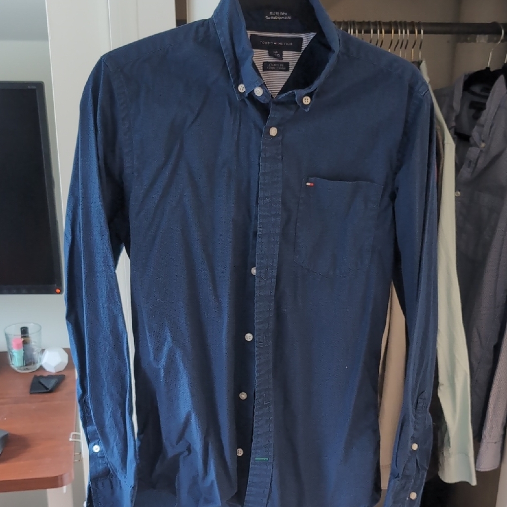 Tommy Hilfiger Men's Navy Button Down Shirt
